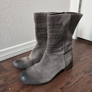 UGG Grey Leather Boots